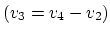 $(v_3=v_4-v_2)$