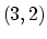 $(3,2)$